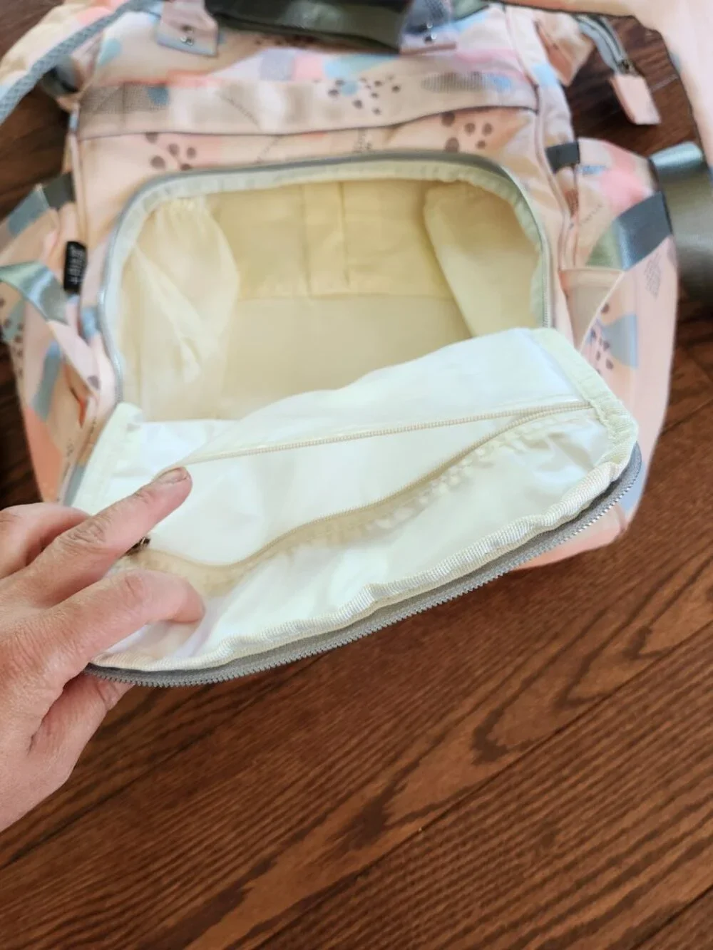 Baby Diaper Bag Backpack Large Capacity Pink Travel Mommy Bag Multi Pocket